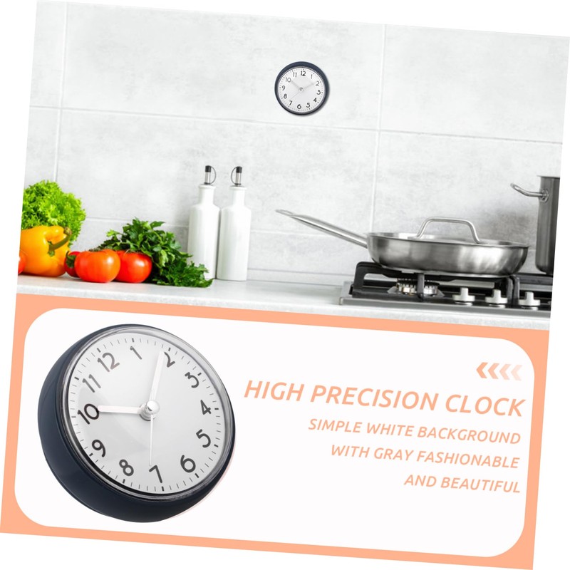ABOOFAN Suction Cup Shower Clock Wall Clock for Bathroom Kitchen
