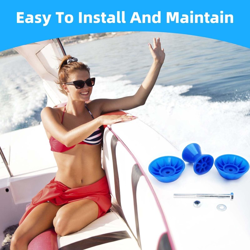 JFATXTT 3" Boat Trailer Roller Bow Stop with 1/2" Shaft