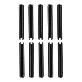 DTGN 3.3mmx25mm(DxL) Slotted Spring Pin - 20Pack - Good for Home Machine Fastener - Carbon Steel Spring Dowel Tension Roll Pin - Black