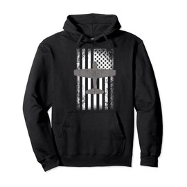 F6F Hellcat WWII American Flag Military Airplane Pullover Hoodie