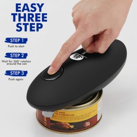 Automatic Electric Can Opener - Hands-Free Operation, Smooth Edge Cutting, Battery Powered for Effortless Opening