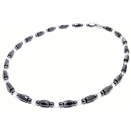 [Access-⇒ Natural Stone⇒Necklace] 17.7, 19.7, 21.7 inches (45, 50, 55 cm), Stylish, Enchanting, Magnetic, Magnetic Necklace, Hematite x Crystal, Anklet, Bracelet, For Men and Women (tc03-cl), Gemstone, Crystal, Hematite