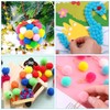 AiQInu Pack of 1200 Mini Pompoms Colourful, 10/15/20/25/30 mm Pompoms