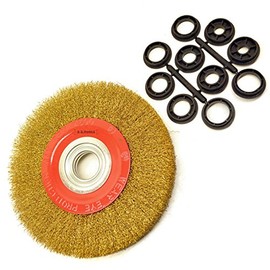 200mm 8" Steel Wire Wheel/Brush Adapters 6" and 8" Bench Grinders Sil148