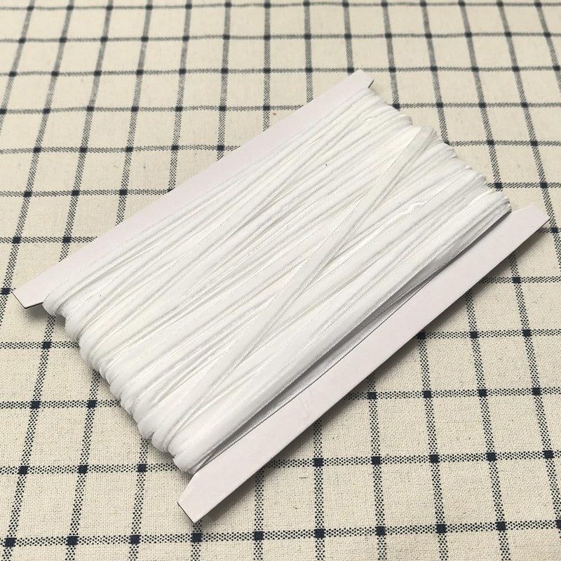 Chenkou Craft - Cinta de terciopelo blanca de 25 yardas