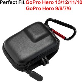 KZIOACSH Case for GoPro Hero 13/12/11/10/9/8/7/6, Full Body Protection Portable Waterproof Shockproof Action Camera EVA Travel Carrying Storage Box Hard Shell, Black