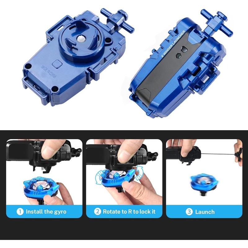 DEZAWRTY Gyro X Set with Keel Shark Right Spinning Top