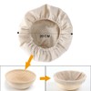 LATRAT Set of 4 Round Linen Insert Bread Proofing Basket