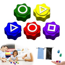 PUTUODA Gonggi Stones Set - Classic Gonggi Game, Perfect for Hand-Eye Coordination, with Colourful Stones and Gift Bag, Ideal for Family and Friends, Beast Games (B)