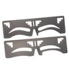 WOONEKY 2pcs Eyebrow Stencil Ruler Easy to Use for Length