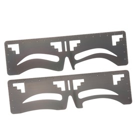 WOONEKY 2pcs Eyebrow Stencil Ruler Easy to Use for Length Shape Position Makeup Kit for Women