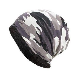 EROSPA® Winter Beanie Hat - Men Women Unisex Cape - Camouflage White