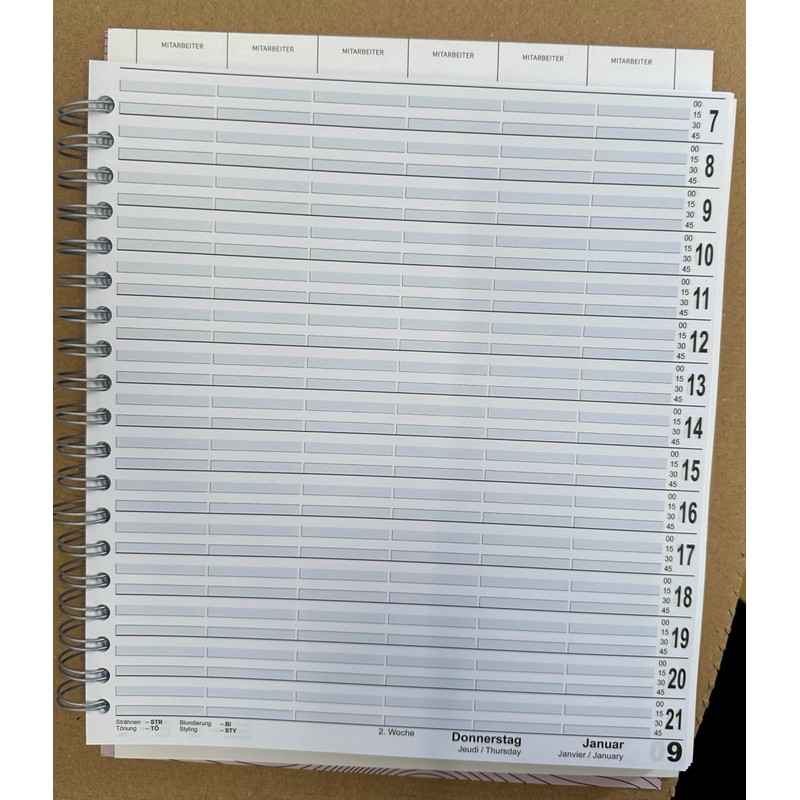 Efalock Salon Planner 2025 - Diary for Hairdressers