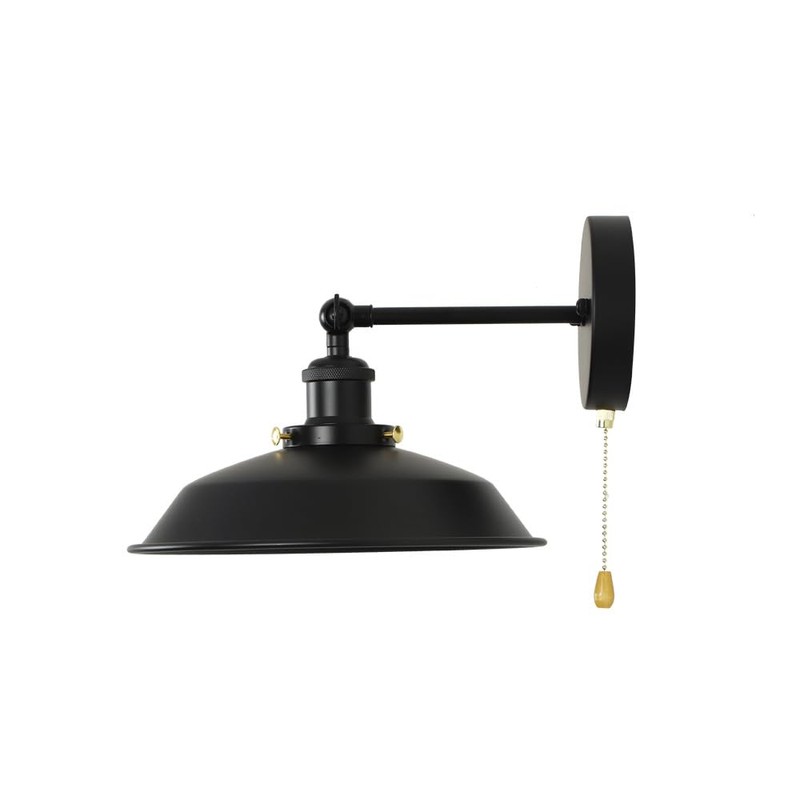 Bagkcopp Industrial Black Wall Sconces Light with Pull Chain Switch,Wall