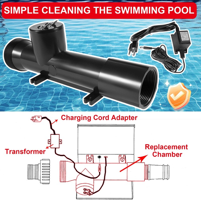 YCCOREE 4CH4002-R Pool Ionizer Chamber and 460304 Ionizer Transformer Charging
