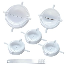 5Pcs Dumpling Molds, 1Pc Stuffing Spoon, Kitchen Cooking Mold, Manual Dumpling Molding Tool, Wonton Mold, Dough Mold