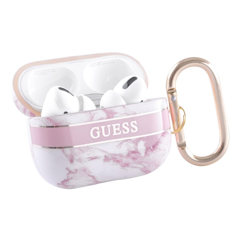 Guess GUAPHCHMAP Case for AirPods Pro Pink Marble Band Collection