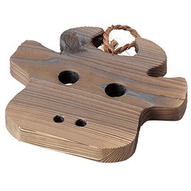 14868 Hot Trivet, Grilled Cedar, Trivet, For Earthpots, Brown, 6.3 x 5.5 inches (16 x 14 cm), Made in Japan