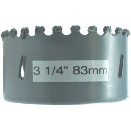 3 1/4 Inch Carbide Hole Saw Bit Concrete and Brick - use only with Arbor That has Locking Pins Carbide Hole Cutter for Stucco Brick Fiberglass Reinforced Plaster Drywall and Cement Block for Pipes