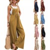 Generic Pantalones Casuales De Color Liso Para Mujer Con Tirantes