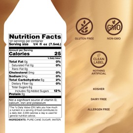 Monin - Pure Cane Syrup, Pure and Sweet, Great for Coffee, Tea, and Specialty Cocktails, Gluten-Free, Non-GMO (750 ml)