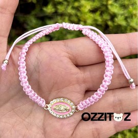 La Virgen de Guadalupe PINK Religious Pendent Bracelets Christian Bracelet Strand - Options: 1 Pick Bracelet