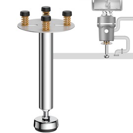 Joysafe Garbage Disposal Support, Adjustable Spring Shock Absorber Bracket (11.02-14.56inch (28-37cm)), Holds Up tp 440lbs, Stainless Steel Noise Reduction Installation Kit