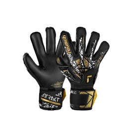 Reusch Professional Adult Goalkeeper Gloves Finger Protection Strong Grip with Latex Extension Breathable for Training & Play Natural & Artificial Grass Attractive Gold X Evolution Cut Finger Support