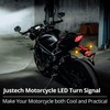 Justech 4 PCS Motorcycle Indicators Amber, Universal Turn Signal Lights
