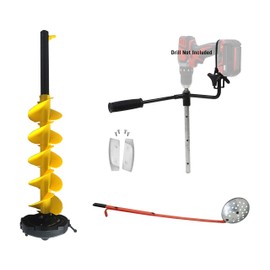 Nordic Legend I-Drill Auger KIT 6" Dia. W/ICE Scoop Chipper and 1 Set REPLACMENT Blades