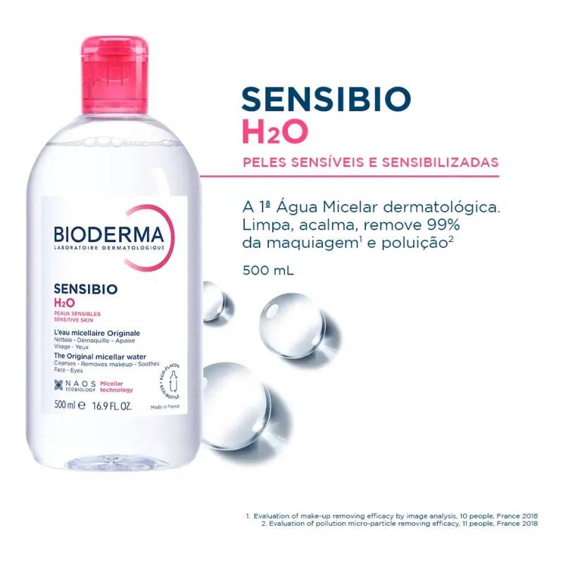 Agua Micelar Piel Sensible Bioderma Sensibio H2O Bomba 500ml