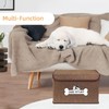 Thankspaw Fabric Dog Toy Box with Lid, Collapsible Storage Bin,