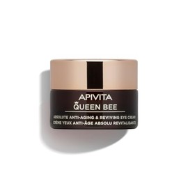 Apivita Queen Bee Contorno de Ojos anti-envejecimiento y regenerador 15ml - Con jalea real de liberación controlada, propóleo, miel - Combate las arrugas, las patas de gallo y la hinchazón de los ojos