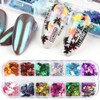 12 colour maple leaf glitter nails sequins – 3D autumn