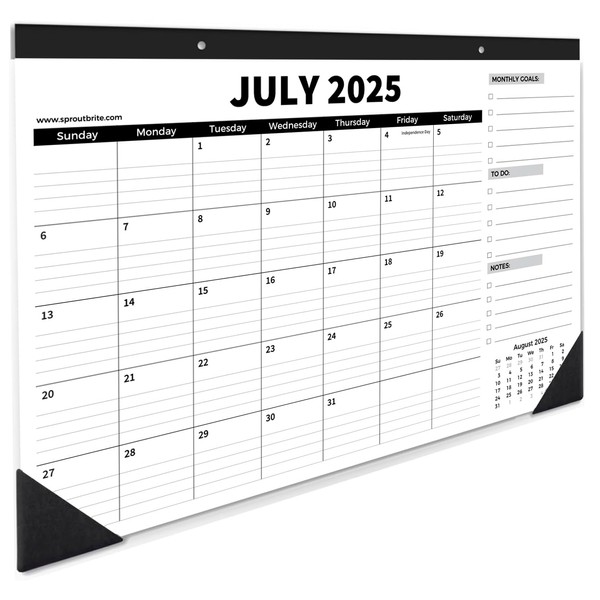 Sproutbrite 18 Month Desk Calendar 17" x 11.5" Medium Size