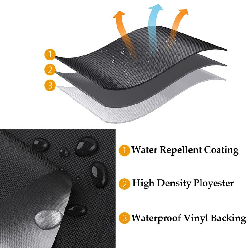 Short BBQ Grill Cover Lightweight Waterproof Outdoor Summer 72"