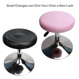 HuaLiSiJi Round Stool Cover Round Bar Stool Covers, Washable Easy Care Mesh Breathable, for 12-15.7in/30-40cm Round Stool Diameter (1PCS Pink)