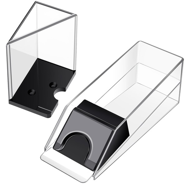 Honoson Blackjack Shoe and Discard Tray Clear Acrylic Blackjack Dealing Shoe Card Dispenser for Playing Cards Discard Holder Trays for Blackjack Game Poker Accessories (6 Deck)