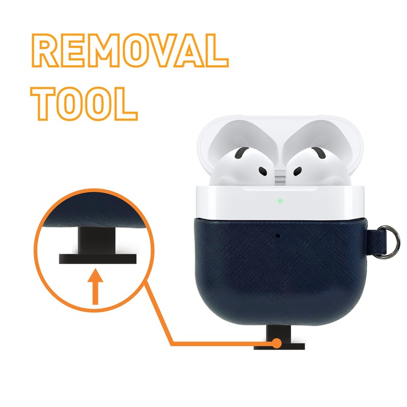 Leather Case for AirPods 4, Space Blue