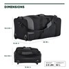 Travelers Club 32" Expandable Rolling Travel Duffel Bag, Black