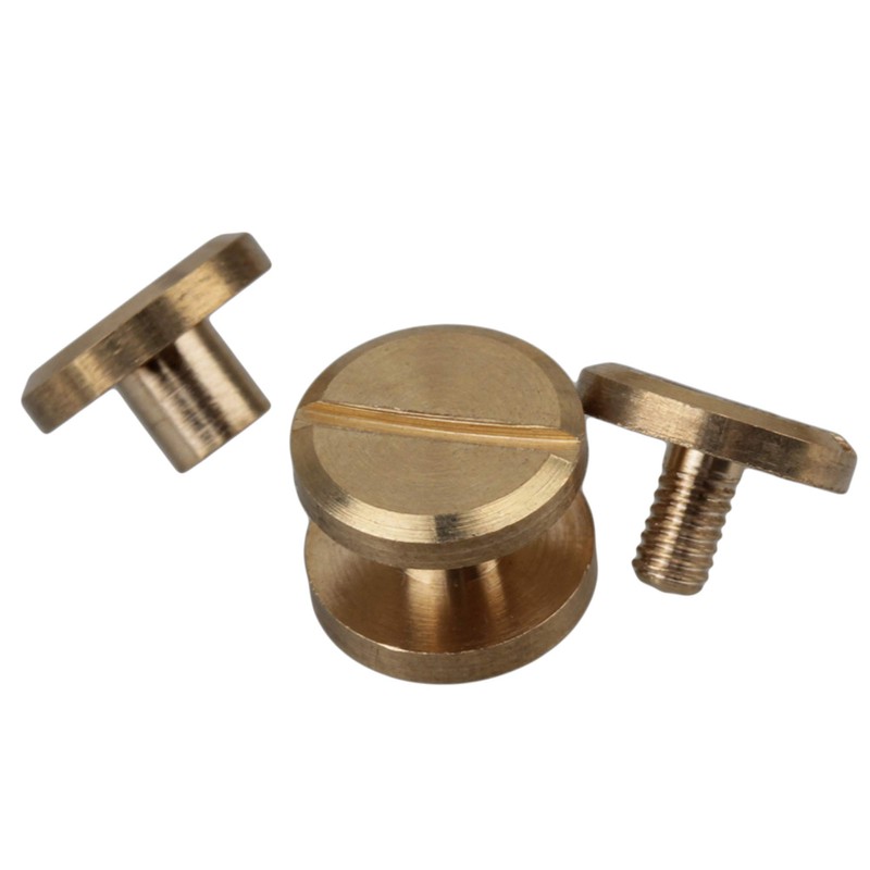 RDEXP Solid Brass Flat Head Nail Rivets Chicago Screws and