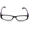 Foster Grant Women's Imogen Rectangular Reading Glasses, Magenta/Transparent, 53 mm,