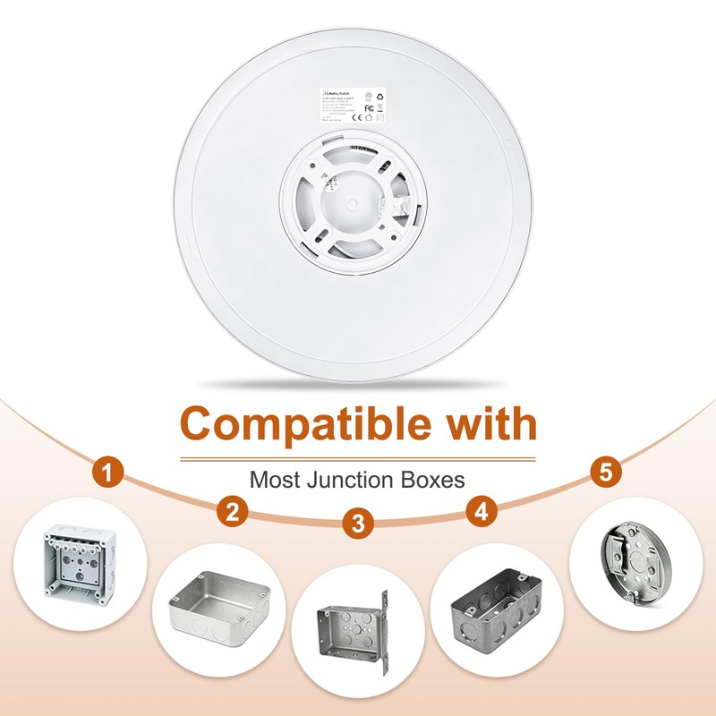 LUMLLSAJI 6Pack LED Flush Mount Ceiling Light, 12 Inch 24W