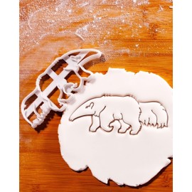 BAKERLOGY Realistische Ameisenbär Ausstechform – Exotischer Tier Keks Ausstecher, Vermilingua, Tamandua, Südamerikanische Wildtiere, Ideal für Fondant, Backen, Basteln