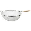 Imusa IMU-71195 10" Stainless Steel Strainer with Wood Handle