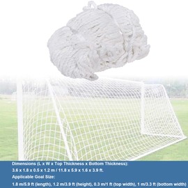Longzhuo 12x6FT Red de portería de Futbol, Red de Futbol de reemplazo para Deporte, Red de Reemplazo para Entrenamiento de Futbol Soccer para Niños Adultos