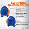 ZONE3 Power Stroke Swimming Hand Paddles, Blue/Red, L