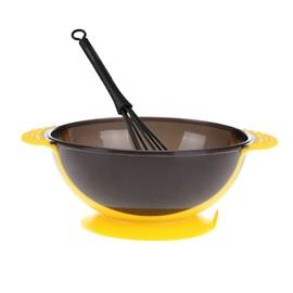 WOONEKY 2set DIY Hair Dye Kit Agitator Set Suction Cup Bowl Stirrer for No Mess Hair Coloring