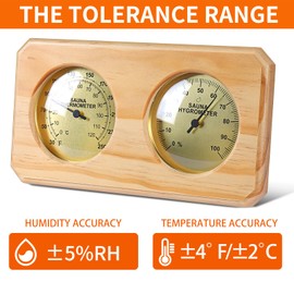 Foxyoo Sauna Thermometer - Sauna Accessories for Sauna Room,℉/℃ Horizontall