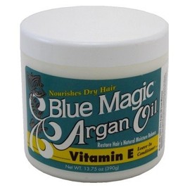 Blue Magic Argan Oil & Vitamin-E Leave-In 13.75 Ounce Jar (406.6ml) (6 Pack)